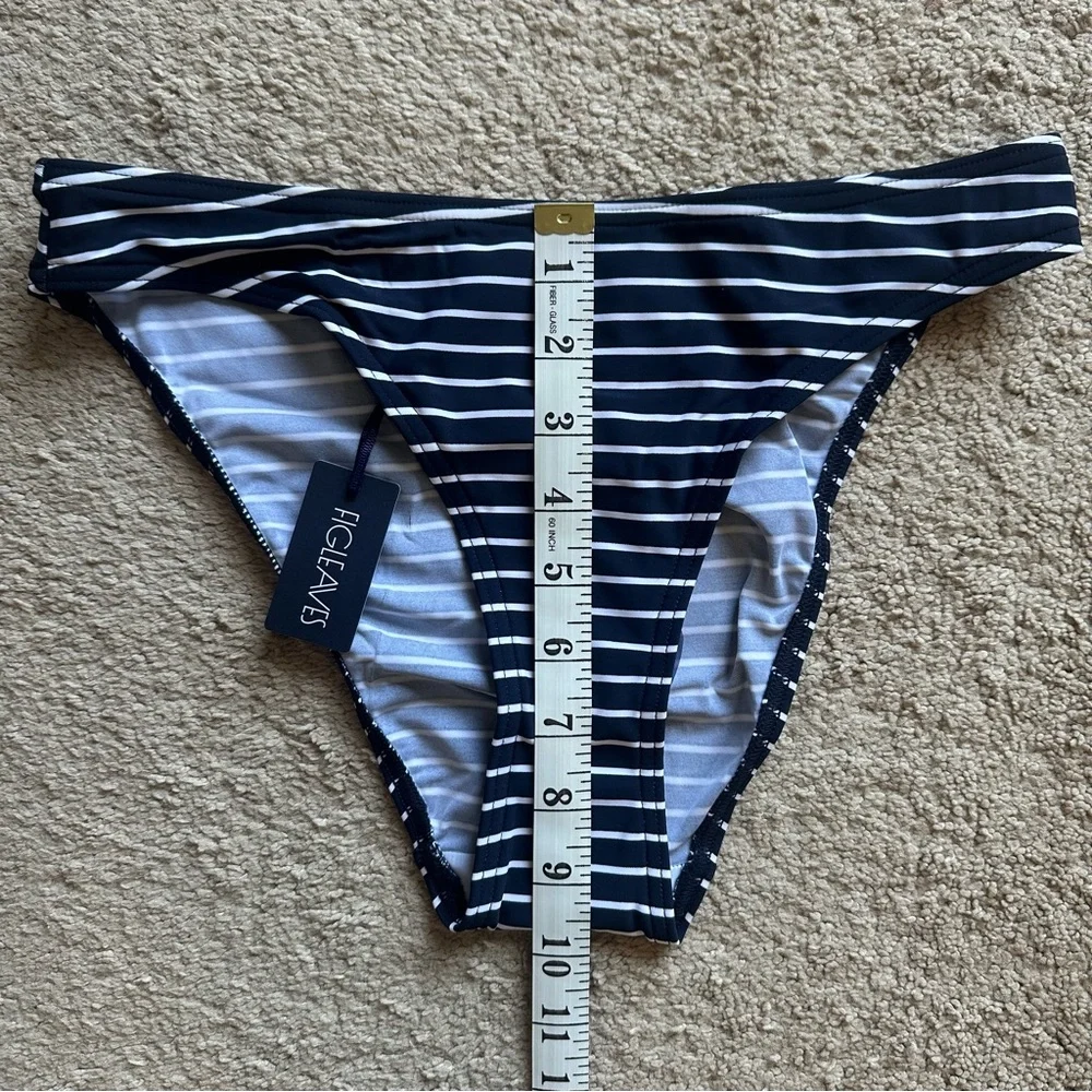 NWT Figleaves Womens Cast Away Classic Brief UK size 8 navy/white stripe